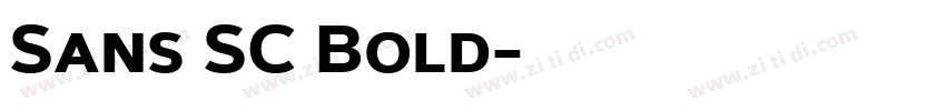 Sans SC Bold字体转换